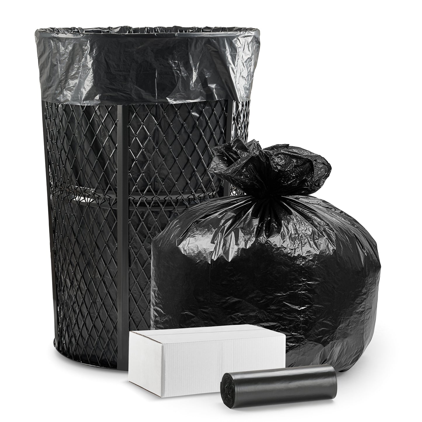40-45 Gallon 2 Mil Black Trash Bag
