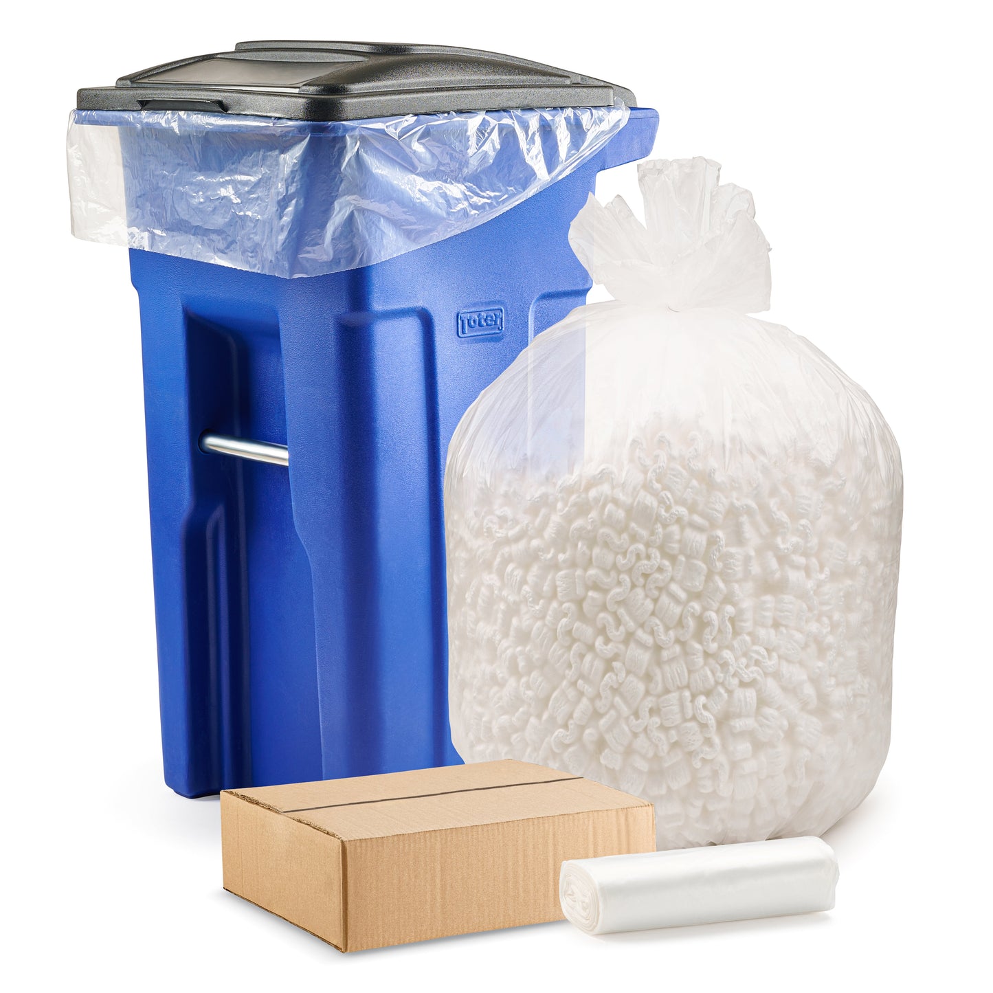 45 Gallon 1.5 Mil Clear Trash Bag