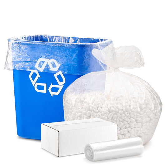 7-10 Gallon 6 Mic Clear Trash Bag