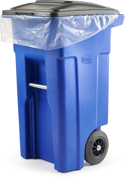 45 Gallon 10 Mic Clear Trash Bags
