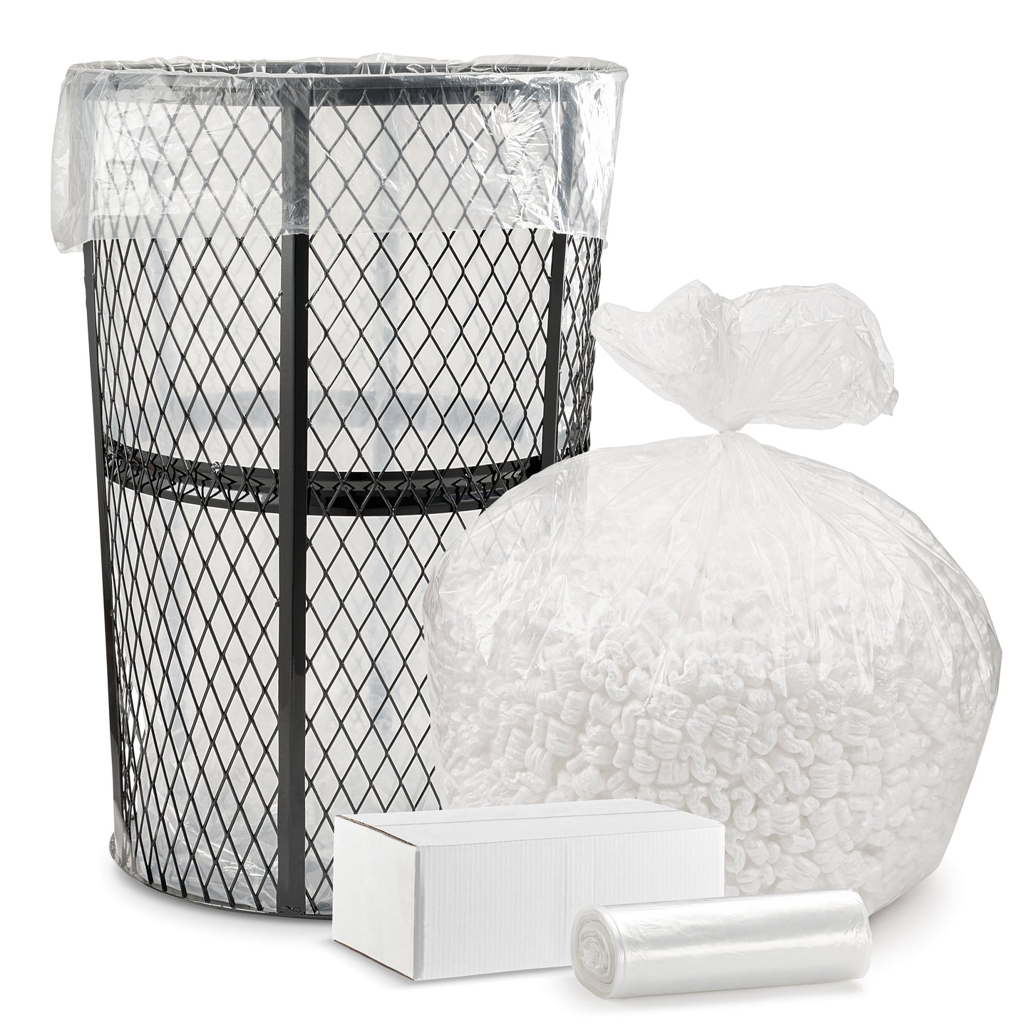 45 Gallon 1.5 Mil Clear Trash Bag