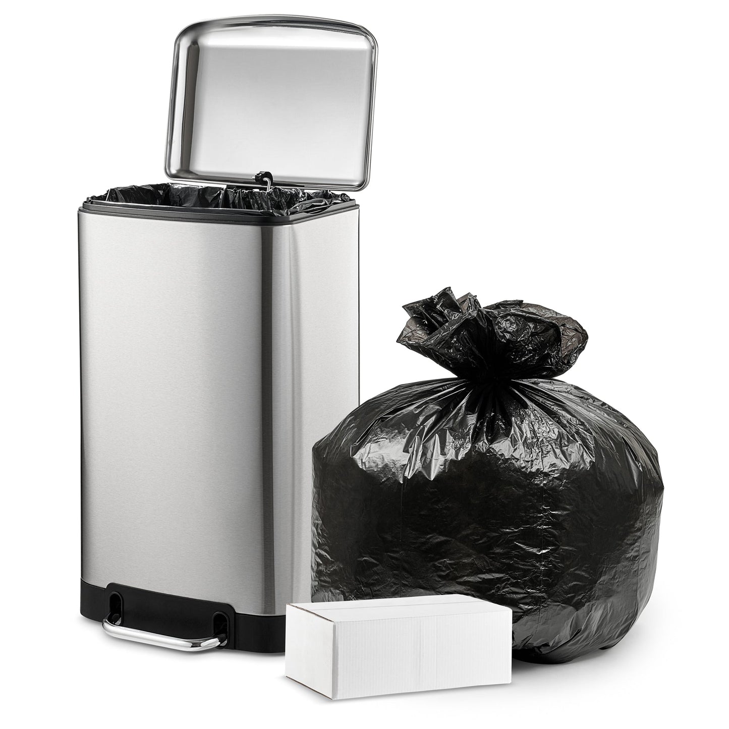 10-12 Gallon 8Mic Black Trash Bag
