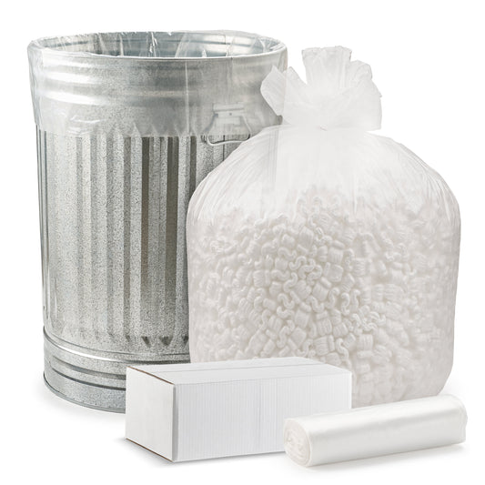45 Gallon 16 Mic Clear Trash Bags