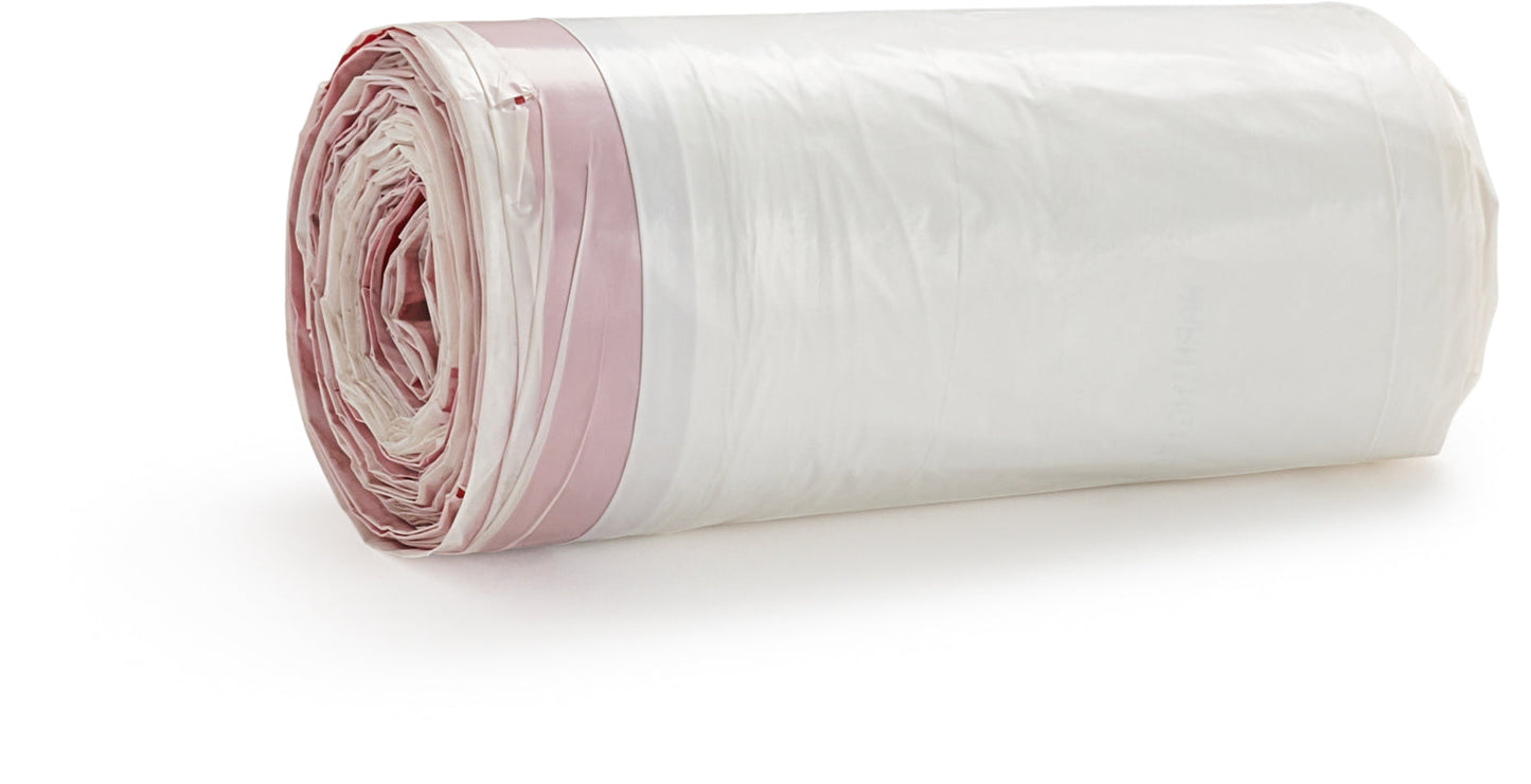 12-16  Gallon 1 Mil White Drawstring Trash Bag