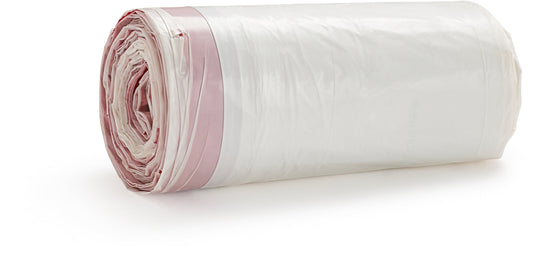 12-16  Gallon 1 Mil White Drawstring Trash Bag